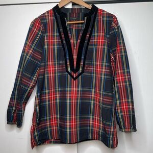 J. Crew plaid tunic M